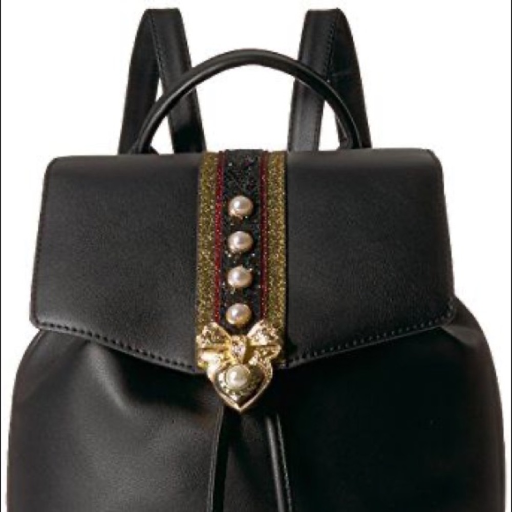 Aldo Aradoven Backpack | Black | Pearls | Lock Heart |